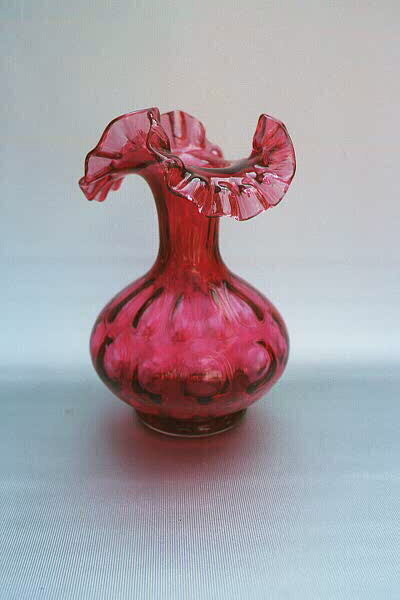 Fenton cranberry vase