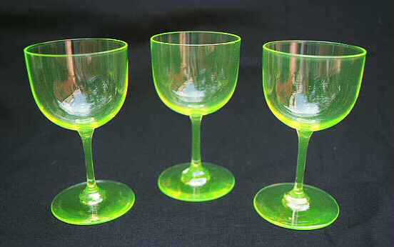Uranium wine glasses